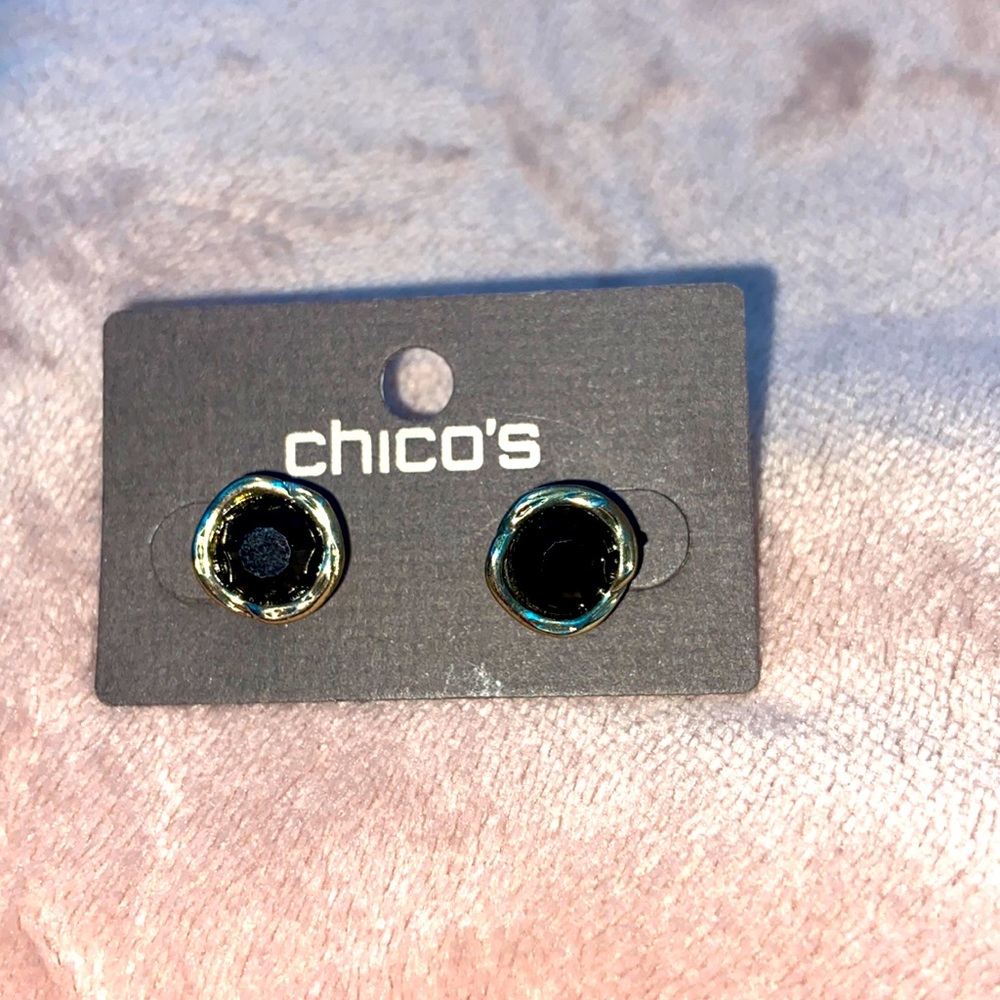 Black & Silver Stud Earrings